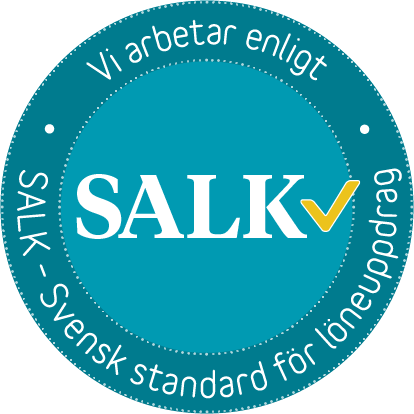 Vi på Ekström Consulting AB arbetar alltid enligt SALK- Svensk standard för löneuppdrag